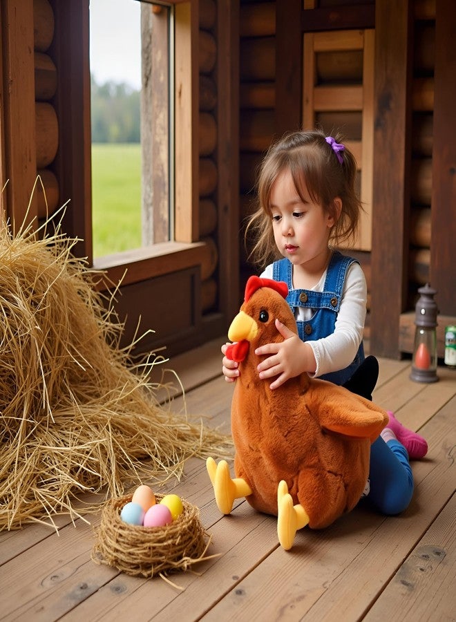 Ryttir Large Chicken Plush - 17.7" Extra Soft Chicken Stuffed Animal Hugging Pillow with Rotund Belly,Safety Nursery Decor & Sensory Comfort,Cuddle Companion for Kids(Christmas Gender Neutral Gift) - Image 2